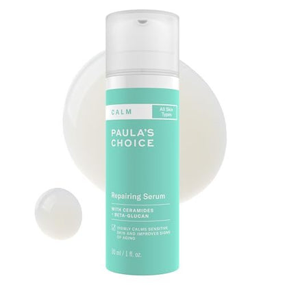 Paula's Choice CALM Repairing Serum for Sensitive Skin - Calms Redness, Lightweight Hydration with Hyaluronic Acid, 1 Fl Oz Avelisse