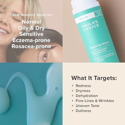 Paula's Choice CALM Repairing Serum for Sensitive Skin - Calms Redness, Lightweight Hydration with Hyaluronic Acid, 1 Fl Oz Avelisse