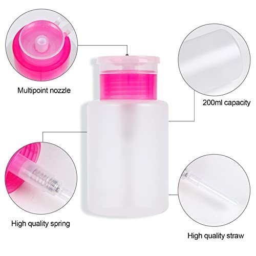 400 Pieces Nail Cotton Pads & Pull-Down Pump Dispenser Bottle – Super Absorbent Soft Non-Woven Eyelash Glue Wipes & Nail Polish Dehumidifier (Pink) - görsel 6