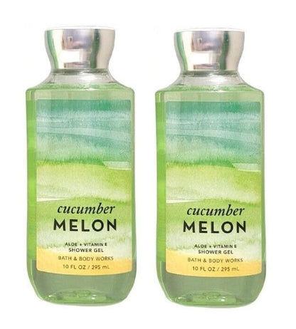 Bath & Body Works Cucumber Melon Shower Gel Gift Set for Women – 10 oz (Pack of 2) Avelisse