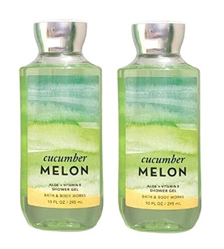 Bath & Body Works Cucumber Melon Shower Gel Gift Set for Women – 10 oz (Pack of 2) Avelisse