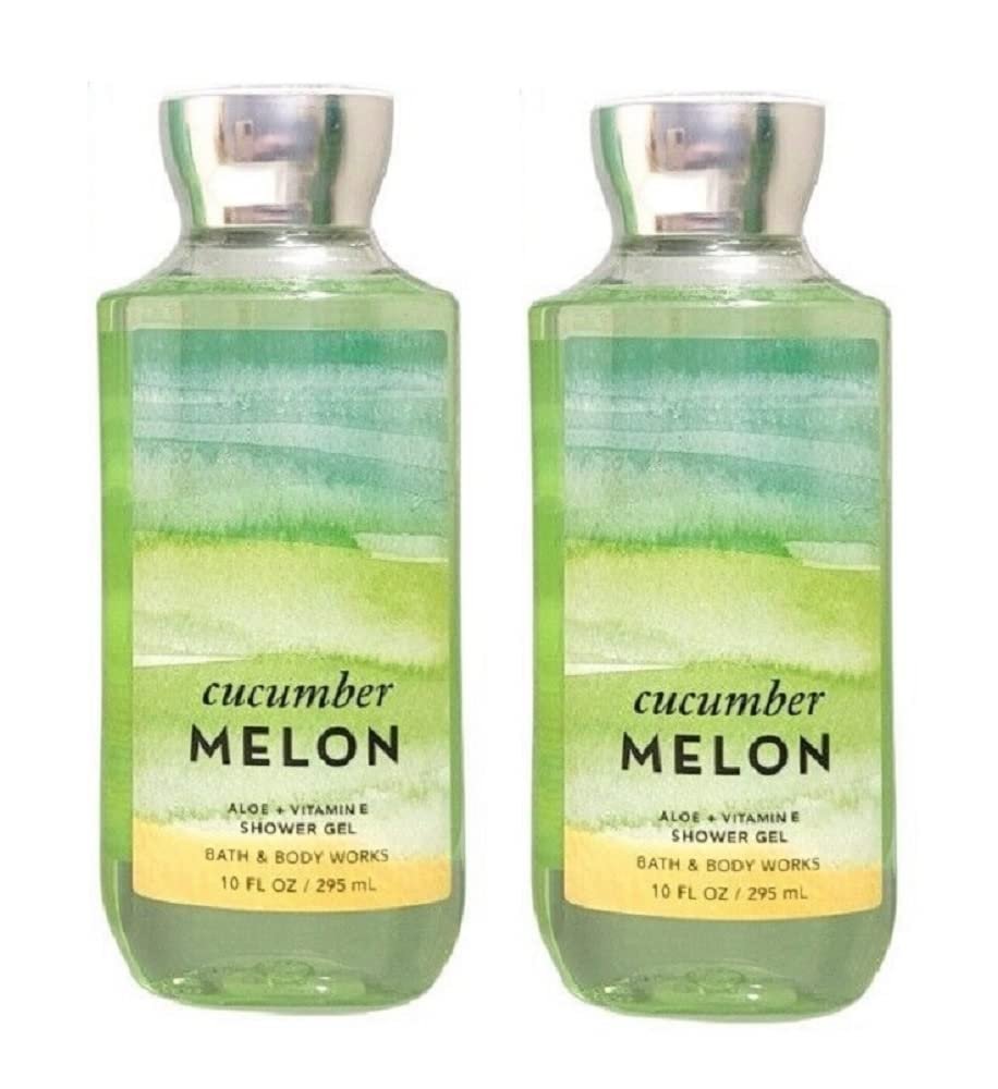 Bath & Body Works Cucumber Melon Shower Gel Gift Set for Women – 10 oz (Pack of 2) Avelisse