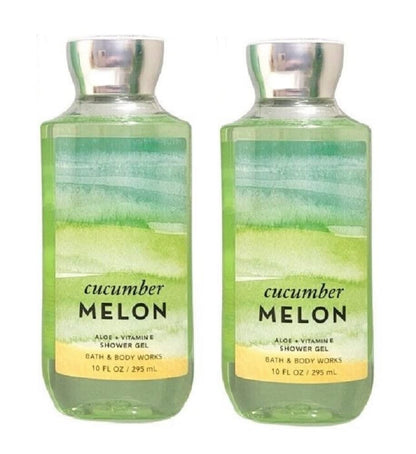 Bath & Body Works Cucumber Melon Shower Gel Gift Set for Women – 10 oz (Pack of 2) Avelisse