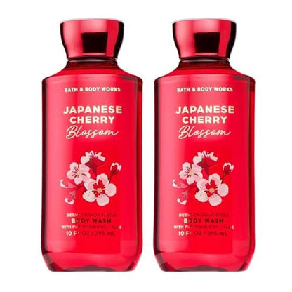 Bath & Body Works Japanese Cherry Blossom Body Wash, 10 fl oz (Pack of 2) – Nourishing Cleanser with Pro-Vitamin B5 & Aloe, Gentle Daily Use Avelisse