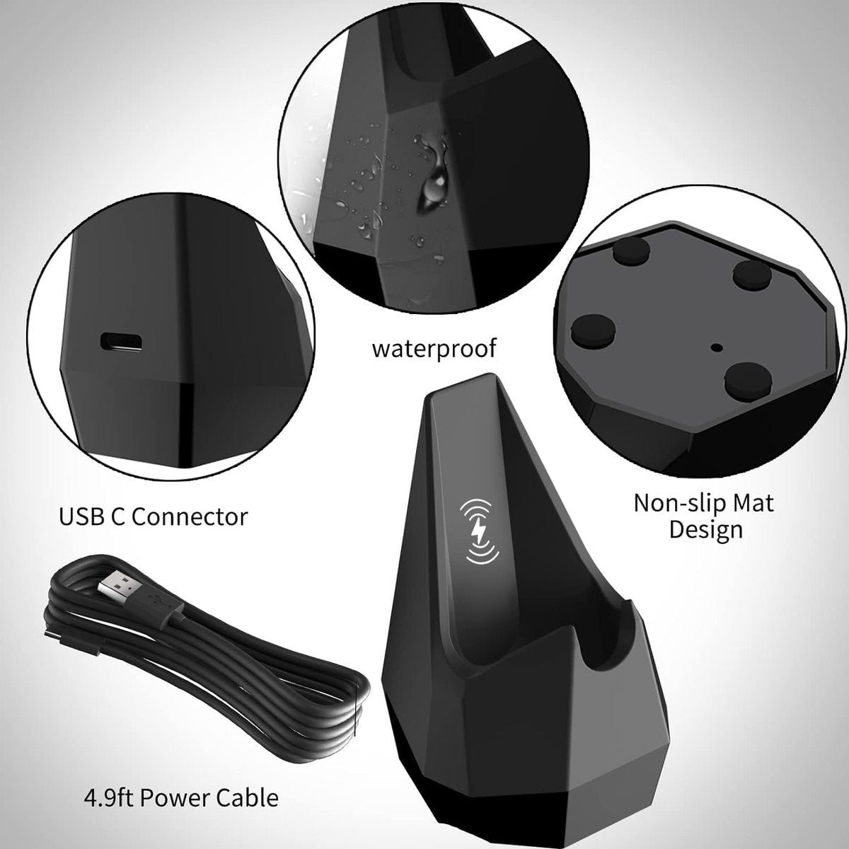 Replacement Charger for MANSCAPED Trimmer 4.0 - AC Adapter & Charging Stand for Lawn Mower 3.0/2.0, Weed Whacker Avelisse