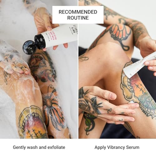 Stories & Ink Tattoo Care Vibrancy Serum – Brightening Treatment for Healed Tattoos, Restores Faded Ink Color, Lightweight Hydrating Aftercare, 60 mL (2 Fl Oz) Avelisse