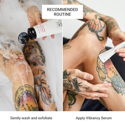Stories & Ink Tattoo Care Vibrancy Serum – Brightening Treatment for Healed Tattoos, Restores Faded Ink Color, Lightweight Hydrating Aftercare, 60 mL (2 Fl Oz) Avelisse