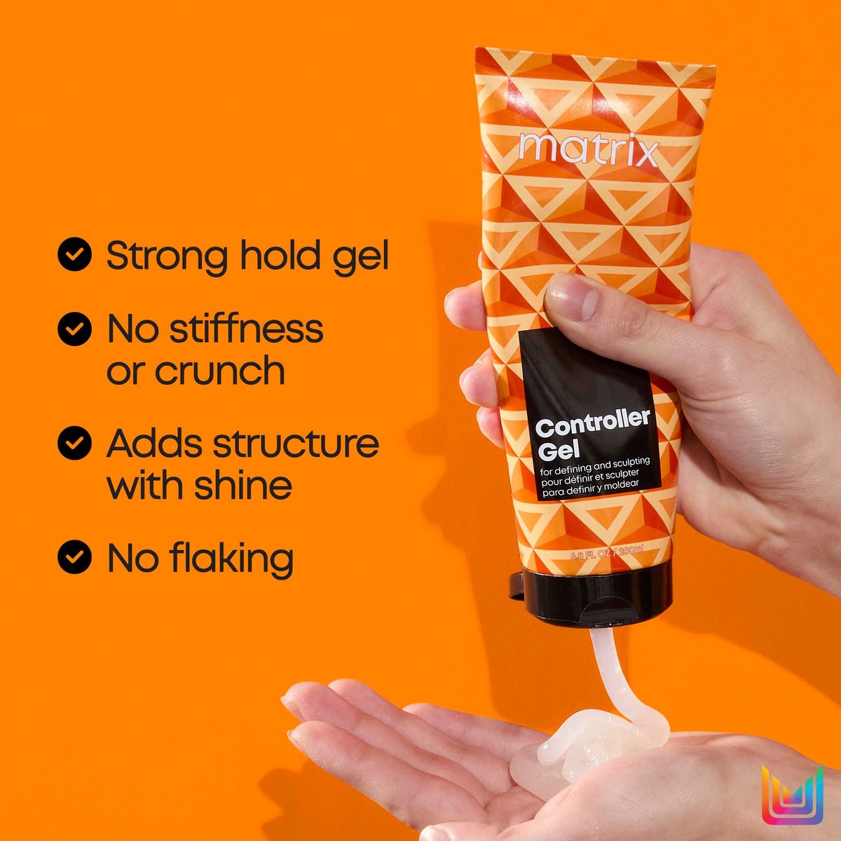 Matrix Styling Controller Gel - Defining & Sculpting Gel, Flake-Free With No Crunch, Strong Hold For All Hair Types, Vegan, 6.8 Fl Oz Avelisse