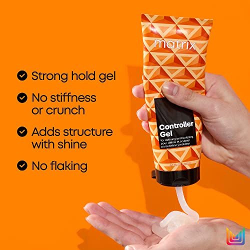 Matrix Styling Controller Gel - Defining & Sculpting Gel, Flake-Free With No Crunch, Strong Hold For All Hair Types, Vegan, 6.8 Fl Oz Avelisse