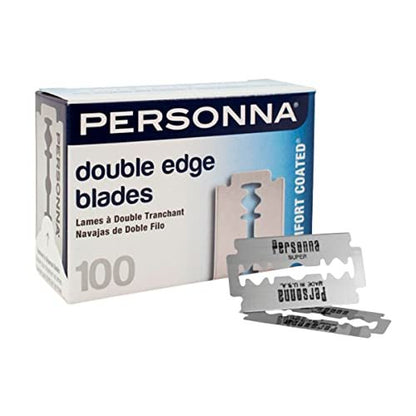 Personna DE Stainless Steel Double Edge Blades - 100 Pack for Classic Wet Shaving Avelisse