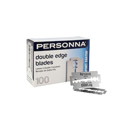 Personna DE Stainless Steel Double Edge Blades - 100 Pack for Classic Wet Shaving Avelisse