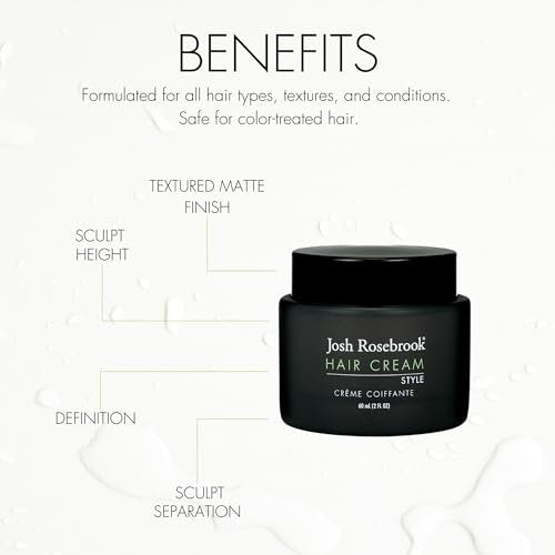 Josh Rosebrook Hair Cream - Natural Styling Cream for Height, Separation & Texture | 60 mL (2 oz) - görsel 8
