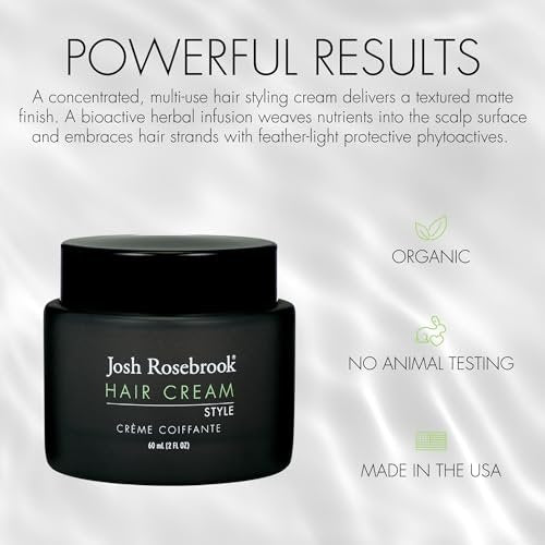 Josh Rosebrook Hair Cream - Natural Styling Cream for Height, Separation & Texture | 60 mL (2 oz) - görsel 4