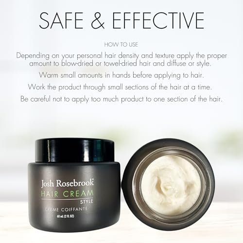 Josh Rosebrook Hair Cream - Natural Styling Cream for Height, Separation & Texture | 60 mL (2 oz) - görsel 6
