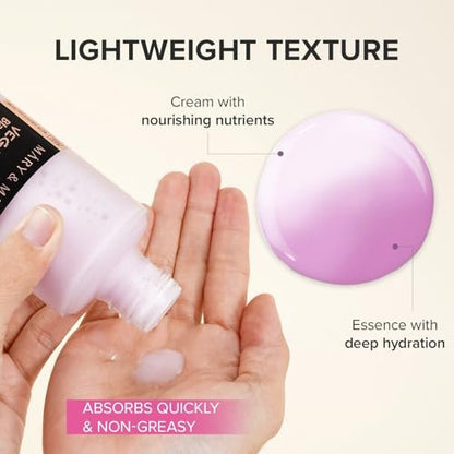 Mary&May Vegan Blackberry Cream Essence - Shake-to-Mix Dual-Phase Milky Toner, Ceramide + Blue Lotus Water, Barrier Support for Dry/Sensitive Skin, Unscented & Alcohol Free, 140ml