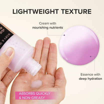 Mary&May Vegan Blackberry Cream Essence - Shake-to-Mix Dual-Phase Milky Toner, Ceramide + Blue Lotus Water, Barrier Support for Dry/Sensitive Skin, Unscented & Alcohol Free, 140ml