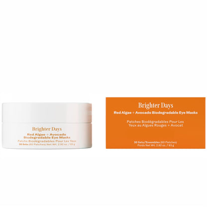 Three Ships Brighter Days Red Algae + Avocado Eye Masks – Depuff, Hydrate, Refresh Under Eye Skin – Vegan, Cruelty-Free, Paraben-Free, Sensitive Skin Safe (30 Sets) Avelisse