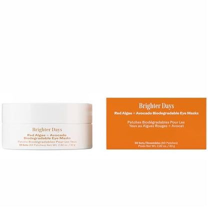 Three Ships Brighter Days Red Algae + Avocado Eye Masks – Depuff, Hydrate, Refresh Under Eye Skin – Vegan, Cruelty-Free, Paraben-Free, Sensitive Skin Safe (30 Sets) Avelisse