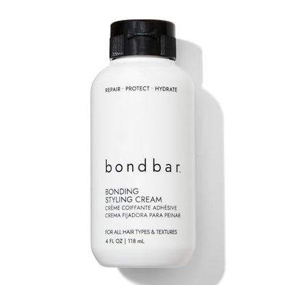 Bondbar Styling Cream for Damaged Hair - Smooths, Strengthens, Repairs All Hair Types & Textures - Vegan & Cruelty-Free (4 Fl Oz)