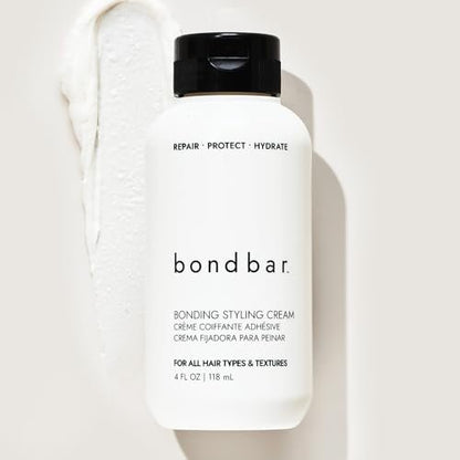 Bondbar Styling Cream for Damaged Hair - Smooths, Strengthens, Repairs All Hair Types & Textures - Vegan & Cruelty-Free (4 Fl Oz)