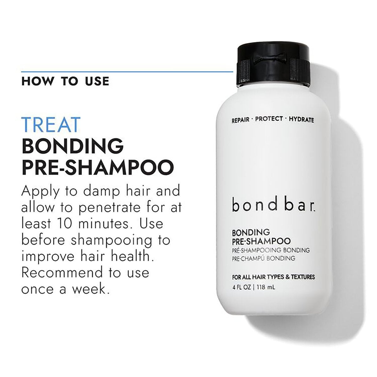 Bondbar PreShampoo Repair Treatment for Damaged Hair – Reduces Breakage & Frizz, Moisturizes & Adds Shine, Strengthens All Hair Types & Textures, Vegan & Cruelty-Free (4 Fl Oz) - görsel 11