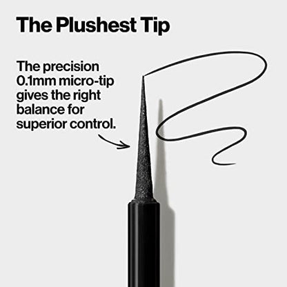 REVLON ColorStay Micro Easy Precision Liquid Eyeliner - Waterproof, Smudgeproof, Longwearing Felt Tip Applicator - 301 Blackout, 0.057 fl oz