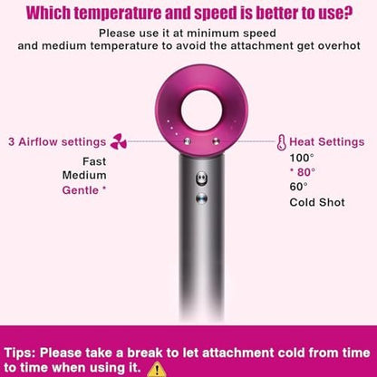 1.2 Inch/30MM Long Hair Curling Iron Barrels for Dyson Airwrap HS01 HS05 – Attachment Parts Hair Tool with Adaptor for Dyson Hair Dryer Converting to Airwrap Styler (1 Pair) Avelisse