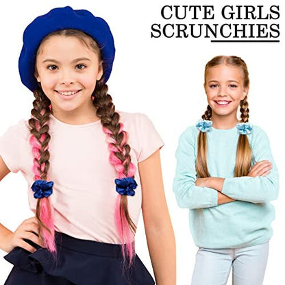 ADRIONE Satin Scrunchies for Women & Girls – 60 Pack Silk Scrunchies for Curly Hair, Gentle Ponytail Holders for Thick or Thin Hair