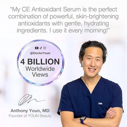 YOUN Beauty 20% Vitamin C Face Serum with Hyaluronic Acid, Ferulic Acid & Vitamin E | Antioxidant Serum for Skin Hydration, 60 ml Avelisse
