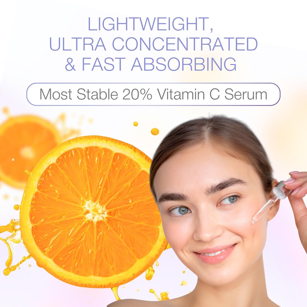 YOUN Beauty 20% Vitamin C Face Serum with Hyaluronic Acid, Ferulic Acid & Vitamin E | Antioxidant Serum for Skin Hydration, 60 ml Avelisse
