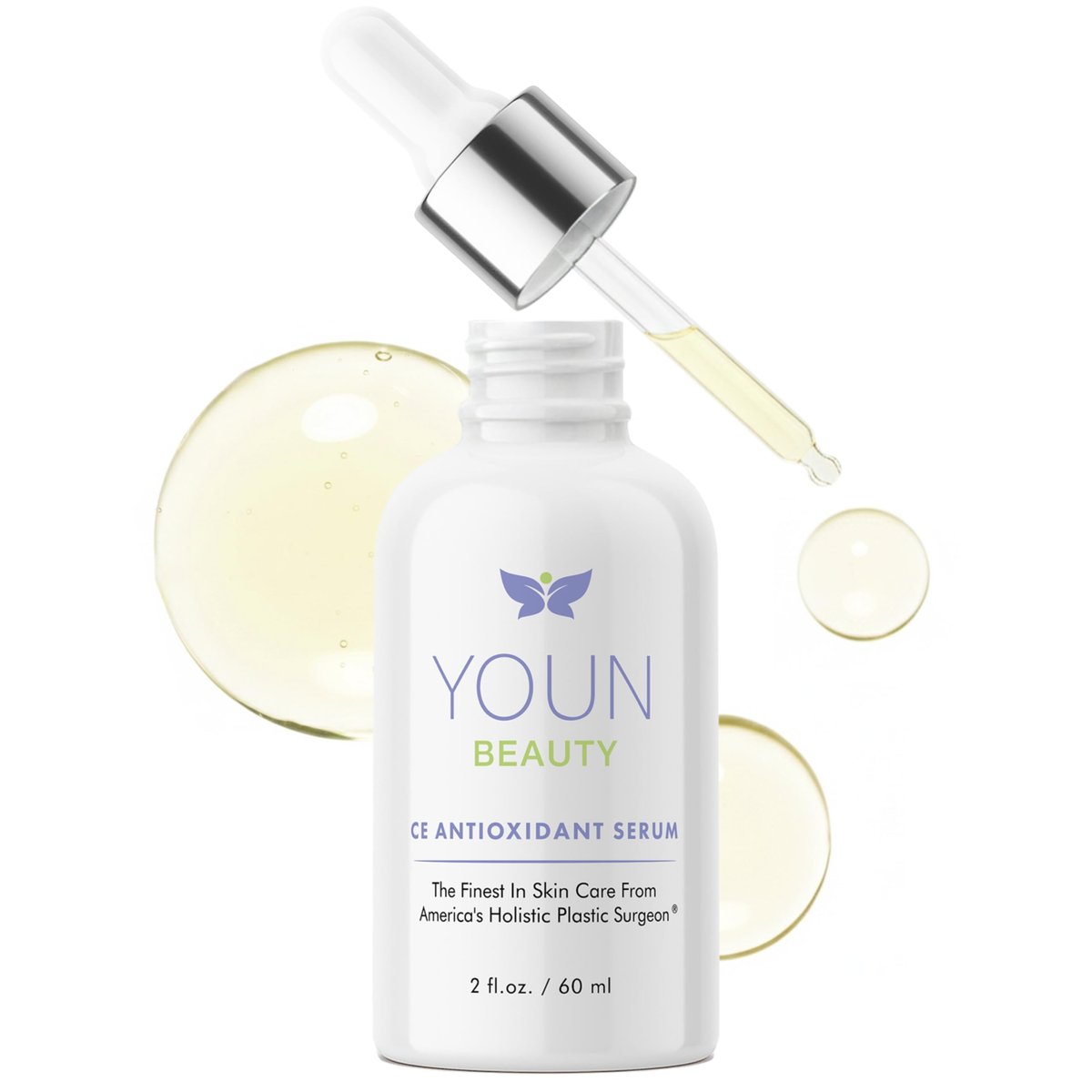 YOUN Beauty 20% Vitamin C Face Serum with Hyaluronic Acid, Ferulic Acid & Vitamin E | Antioxidant Serum for Skin Hydration, 60 ml Avelisse