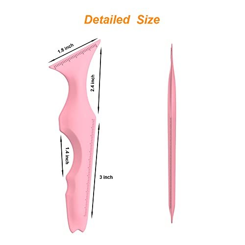URGINO 5-in-1 Silicone Eyeliner Stencils - Reusable Winged Liner Guide for Beginners, Makeup Tool for Eyes, Eyebrows, Lips & Jawline (Dark Pink) - görsel 12