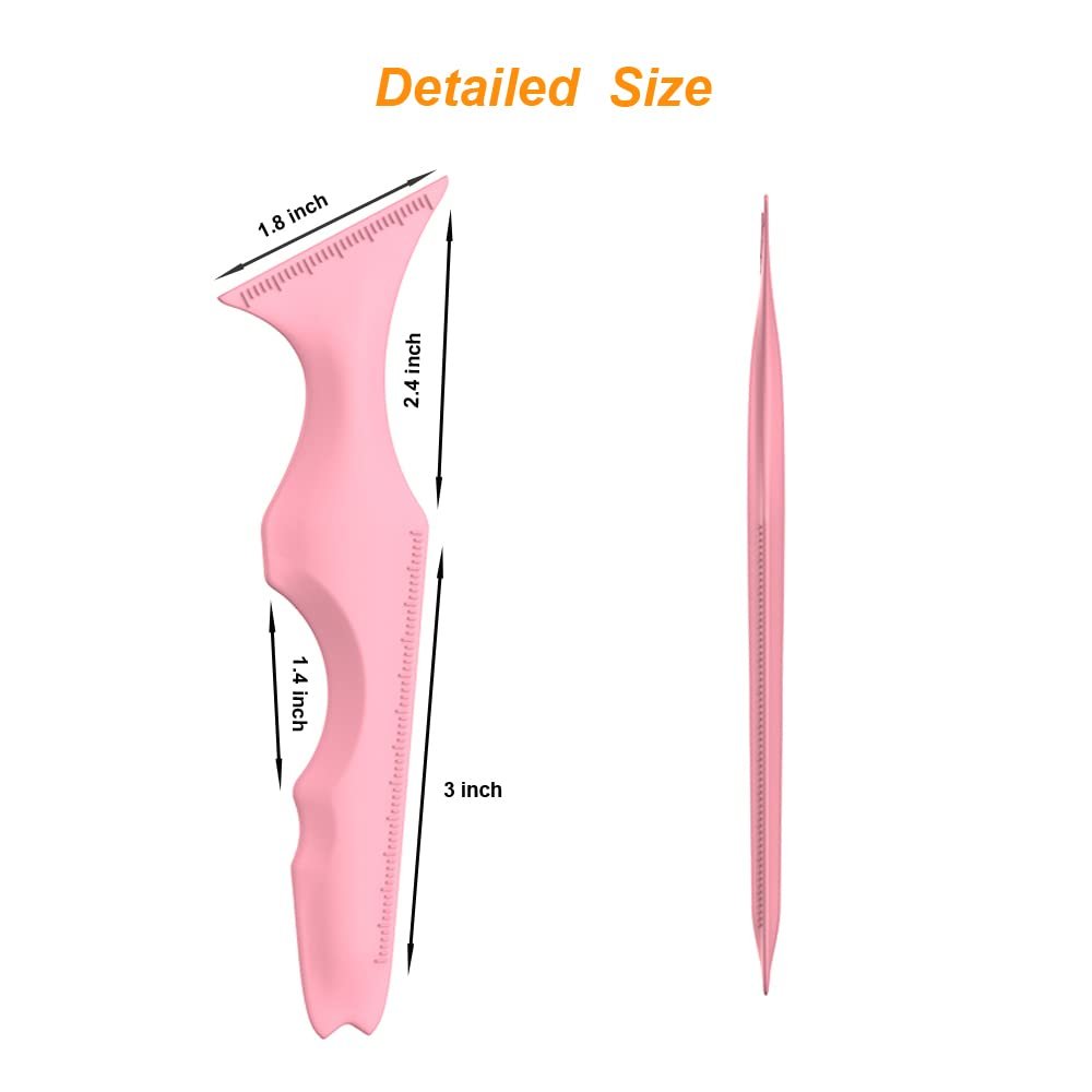 URGINO 5-in-1 Silicone Eyeliner Stencils - Reusable Winged Liner Guide for Beginners, Makeup Tool for Eyes, Eyebrows, Lips & Jawline (Dark Pink) - görsel 11