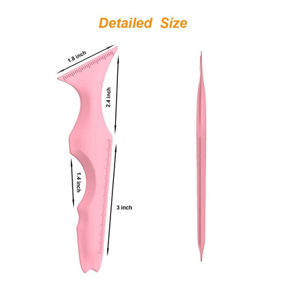URGINO 5-in-1 Silicone Eyeliner Stencils - Reusable Winged Liner Guide for Beginners, Makeup Tool for Eyes, Eyebrows, Lips & Jawline (Dark Pink)