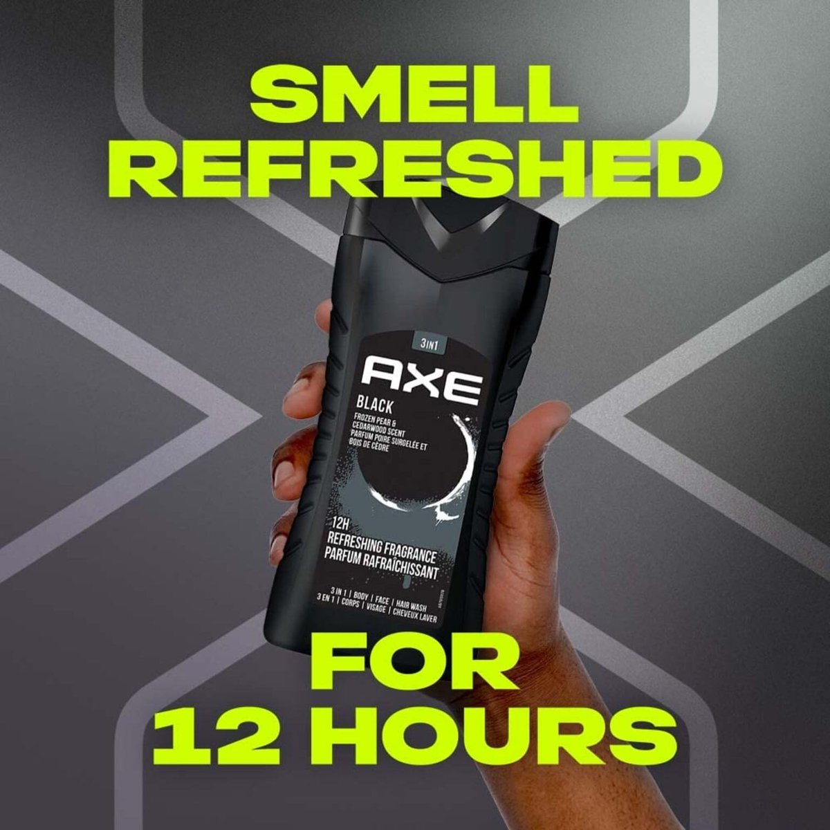 AXE Black Frozen Pear & Cedarwood 3-in-1 Body Wash, Face Wash & Hair Wash - 8.4 Fl Oz Avelisse