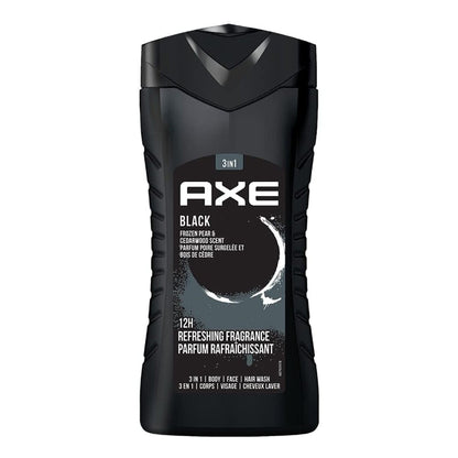 AXE Black Frozen Pear & Cedarwood 3-in-1 Body Wash, Face Wash & Hair Wash - 8.4 Fl Oz Avelisse
