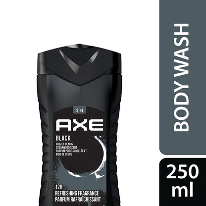 AXE Black Frozen Pear & Cedarwood 3-in-1 Body Wash, Face Wash & Hair Wash - 8.4 Fl Oz Avelisse