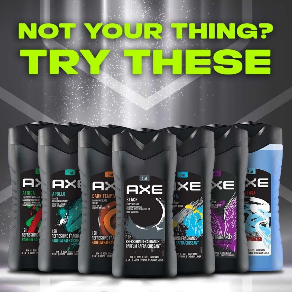 AXE Black Frozen Pear & Cedarwood 3-in-1 Body Wash, Face Wash & Hair Wash - 8.4 Fl Oz Avelisse