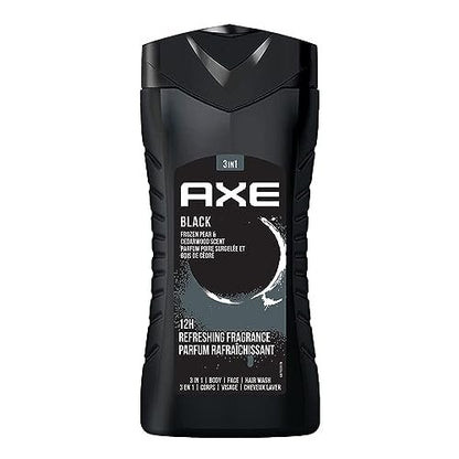 AXE Black Frozen Pear & Cedarwood 3-in-1 Body Wash, Face Wash & Hair Wash - 8.4 Fl Oz Avelisse