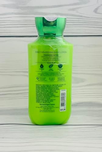 Bath & Body Works Waikiki Beach Coconut Super Smooth Lotion Set - 2 Pack (8 oz Each) for Women Avelisse