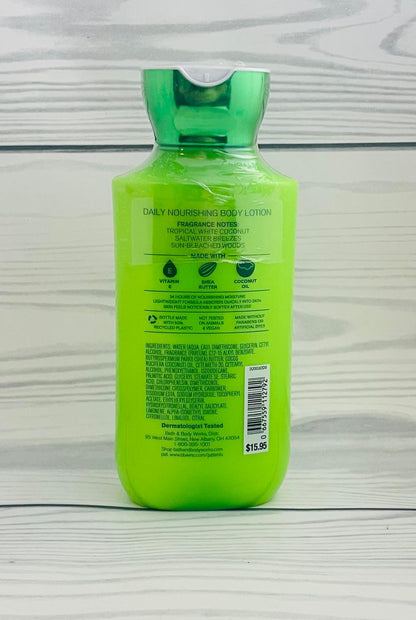 Bath & Body Works Waikiki Beach Coconut Super Smooth Lotion Set - 2 Pack (8 oz Each) for Women Avelisse