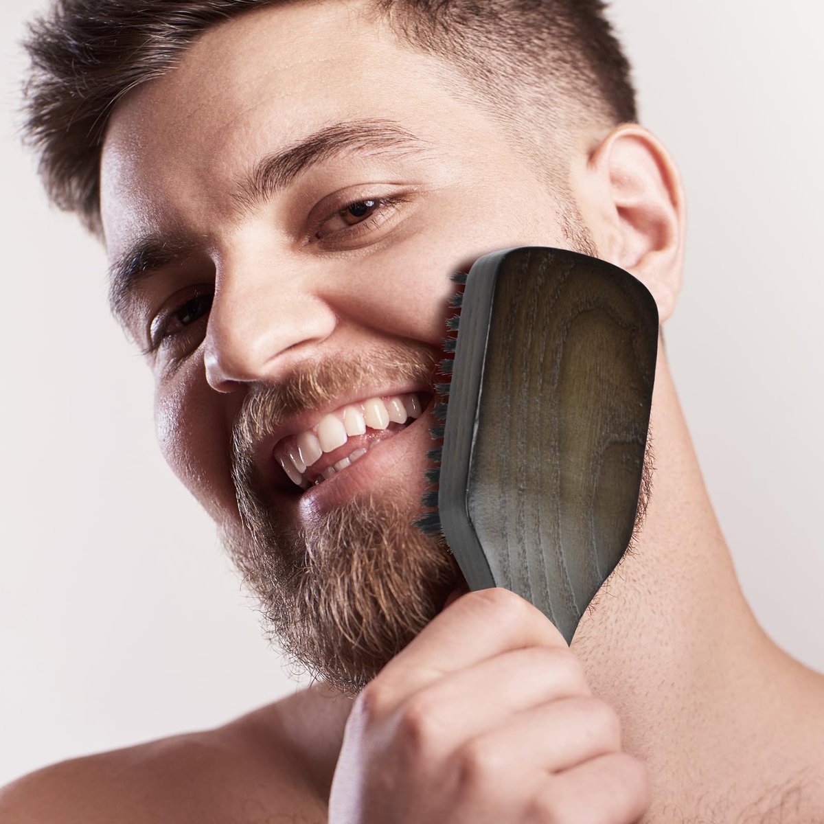 NORSEWOOD Boar Bristle Brush for Shine and Texture - Stiff Bristles for Medium Hair/Beards, Cleaning Brush Included Avelisse