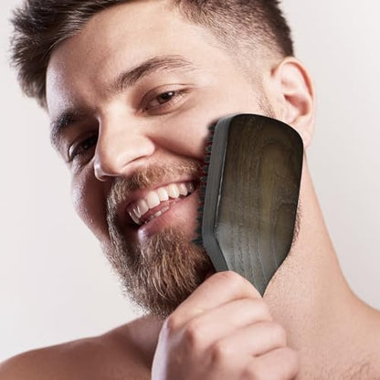 NORSEWOOD Boar Bristle Brush for Shine and Texture - Stiff Bristles for Medium Hair/Beards, Cleaning Brush Included Avelisse