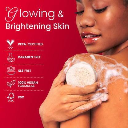 Koji White Kojic Acid Bump Eraser Body Scrub Soap for Exfoliation - Butt, Elbow, Underarm with Glutathione, Coenzyme Q10, Skin Brightening - Fade Dark Spots, Fine Lines and Wrinkles, 2.82 oz (2 Bars) Avelisse