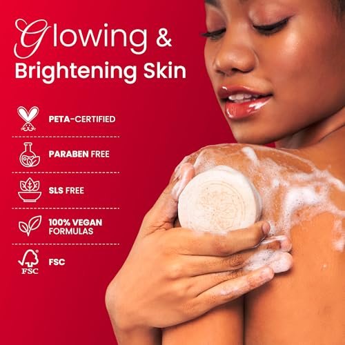 Koji White Kojic Acid Bump Eraser Body Scrub Soap for Exfoliation - Butt, Elbow, Underarm with Glutathione, Coenzyme Q10, Skin Brightening - Fade Dark Spots, Fine Lines and Wrinkles, 2.82 oz (2 Bars) Avelisse