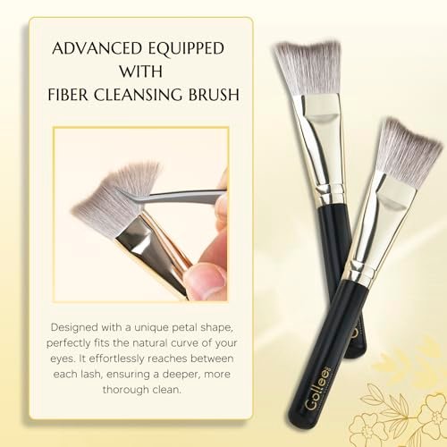 GOLLEEPRO Lash Shampoo - 100 ML Eyelash Extension Cleanser with Brush, Paraben & Sulfate Free, Safe Makeup Remover for Natural Lashes & Extensions Avelisse