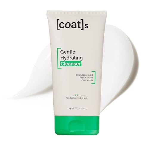 COATS Gentle Hydrating Cleanser – Moisturizing Face Wash with Hyaluronic Acid, Fragrance-Free & Vegan for Combo to Dry Skin (5 oz) Avelisse