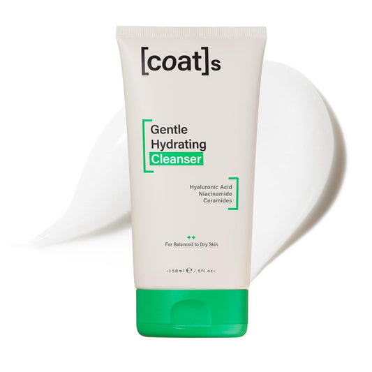 COATS Gentle Hydrating Cleanser – Moisturizing Face Wash with Hyaluronic Acid, Fragrance-Free & Vegan for Combo to Dry Skin (5 oz) Avelisse