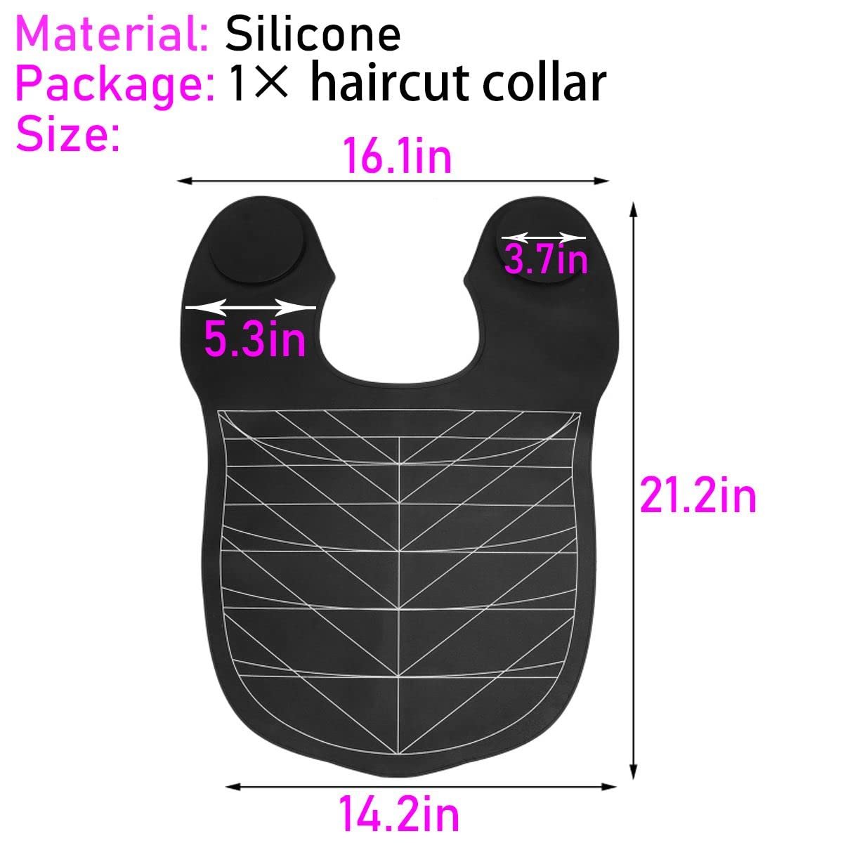 XDONEF Silicone Hair Cutting Guide Collar – Waterproof Weighted Neck Wrap for Salon & Home Use (White, Large 21.5x16.5in) Avelisse