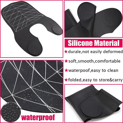 XDONEF Silicone Hair Cutting Guide Collar – Waterproof Weighted Neck Wrap for Salon & Home Use (White, Large 21.5x16.5in) Avelisse